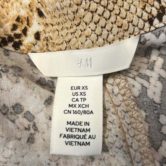 NWT H&M snake print tunic dress size XS - Picture 7 of 10